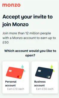 Monzo Business Account promo code