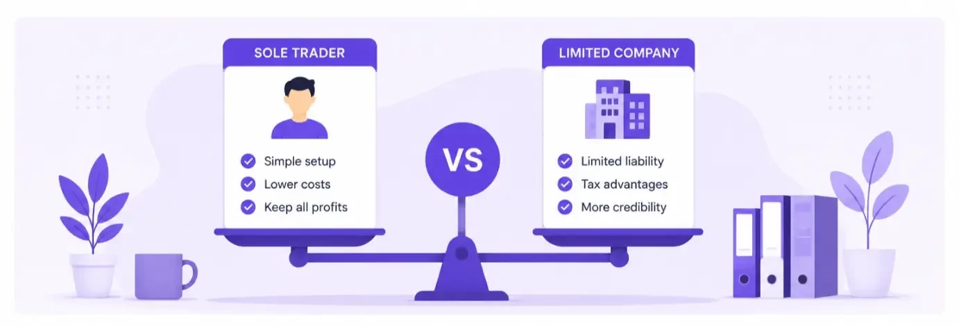 sole trader or limited company
